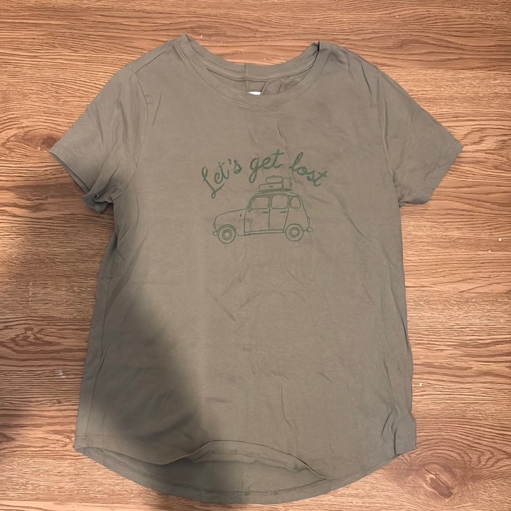 Olive Green Graphic T-Shirt